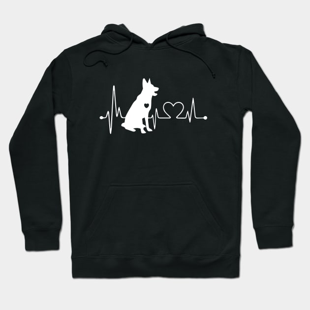 Heartbeat German Shepherd Hoodie by BamBam